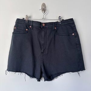 VS Pink Black Cut Off Denim Shorts